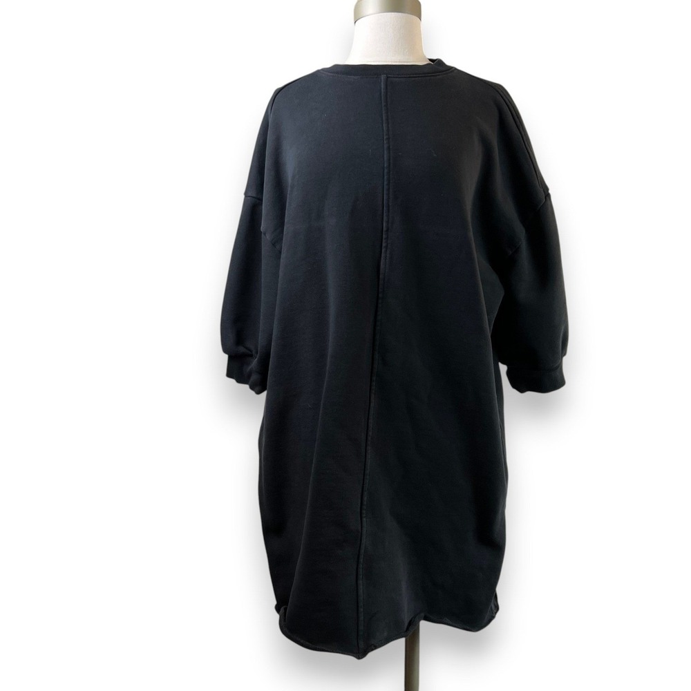 Everlane Organic Cotton Sweatshirt Dress Womens Medium Black Minimalist Gorpcore
